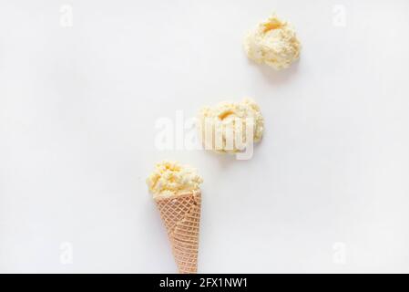 Eis mit Kokosnuss (freier Zucker) Stockfoto