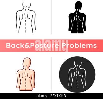 Symbol für Wirbelsäulenanomalien Stock Vektor