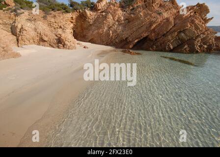 Spargi, Cala Soraya o Cala da Rena bianca, Arcipelago di La Maddalena, Sardegna Stockfoto