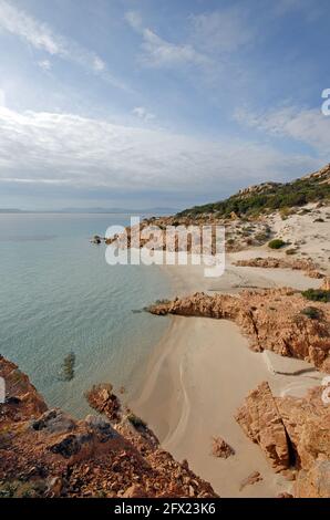 Spargi, Cala Soraya o Cala da Rena bianca, Arcipelago di La Maddalena, Sardegna Stockfoto