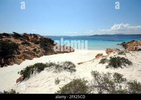 Spargi, Cala d'a Rena bianca o Cala Soraya, Arcipelago di La Maddalena, Sardegna Stockfoto