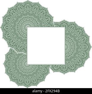 Mandala. Kreisförmige Figur, die das Universum in Hindu und Buddhist darstellt Stock Vektor