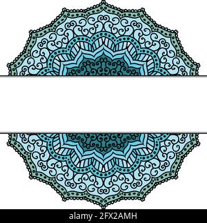 Mandala. Kreisförmige Figur, die das Universum in Hindu und Buddhist darstellt Stock Vektor