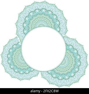 Mandala. Kreisförmige Figur, die das Universum in Hindu und Buddhist darstellt Stock Vektor