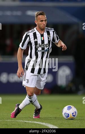 Bologna, Italien, 23. Mai 2021. Arthur von Juventus während der Serie A Spiel in Renato Dall'Ara, Bologna. Bildnachweis sollte lauten: Jonathan Moscrop / Sportimage Stockfoto