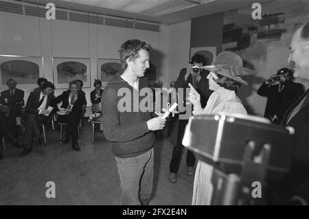 Prinzessin Beatrix überreicht Priz de raue an der Rijksacademie Amsterdam; Preisverleihung, weitere Gewinner, 14. März 1980, Gewinner, Preise, Zeremonien, Niederlande, Foto der Presseagentur des 20. Jahrhunderts, Nachrichten zum erinnern, Dokumentarfilm, historische Fotografie 1945-1990, visuelle Geschichten, Menschliche Geschichte des zwanzigsten Jahrhunderts, Momente in der Zeit festzuhalten Stockfoto