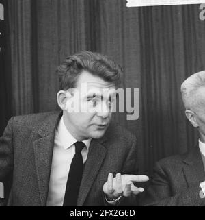 Konferenz, von der Dr. Wiardi Beckman Stiftung, dr.. De Galan (Direktor), 15. Februar 1966, Konferenzen, Direktoren, Niederlande, Presseagentur des 20. Jahrhunderts, Foto, Nachrichten zum erinnern, Dokumentarfilm, historische Fotografie 1945-1990, visuelle Geschichten, Menschliche Geschichte des zwanzigsten Jahrhunderts, Momente in der Zeit festzuhalten Stockfoto