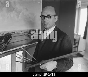 Maurits Michiel van Dantzig, Maler, 20. November 1946, Künstler, Porträts, Niederlande, Foto der Presseagentur des 20. Jahrhunderts, zu erinnerende Nachrichten, Dokumentarfilm, historische Fotografie 1945-1990, visuelle Geschichten, Menschliche Geschichte des zwanzigsten Jahrhunderts, Momente in der Zeit festzuhalten Stockfoto