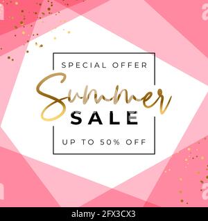 Elegantes Sommerposter. Vektorgrafik Stock Vektor