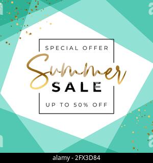 Elegantes Sommerposter. Vektorgrafik Stock Vektor