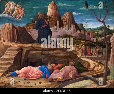 Die Agonie im Garten von Andrea Mantegna (1431-1506), Eiertemperatur auf Holz, c. 1455-56 Stockfoto