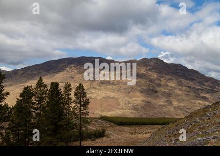 Blick auf den langen Grat am Bioran bei St Fillans, Perthshire, Schottland Stockfoto