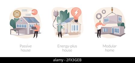 Innovative private Konstruktionstechnologien abstrakte Konzept Vektor Illustrationen. Stock Vektor