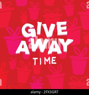 Verschenken Sie Zeit vor der Silhouette handgezeichnete Geschenkboxen Vektordarstellung für Webbanner Stock Vektor