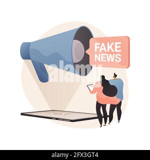 Fake News abstrakte Konzept Vektor Illustration. Stock Vektor