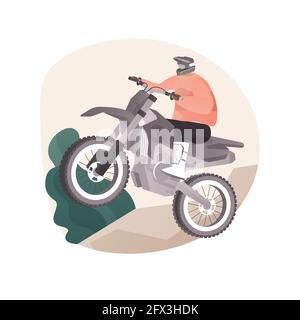 Motocross abstrakte Konzept Vektor Illustration. Stock Vektor