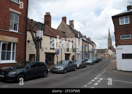 Beehive Inn in Grantham, der einzige Pub mit einem lebendigen Zeichen Stockfoto