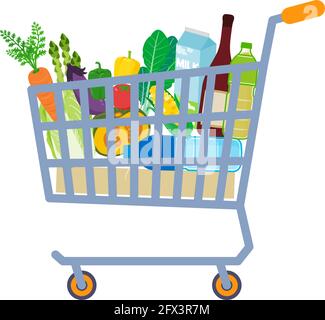 Warenkorb. Vektorgrafik, die einfach zu bearbeiten ist. Stock Vektor