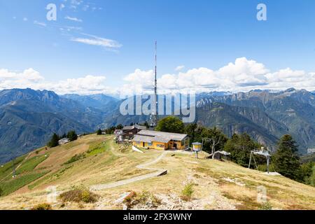 Schweiz, Locarno, 31. August 20. Der Gipfel des Cimetta oberhalb von Locarno Stockfoto