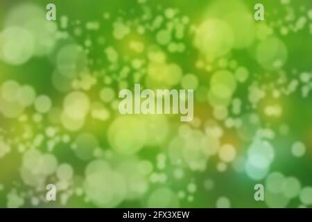 Abstrakter Hintergrund Circle Bokeh in Grüntönen, im Frühjahr oder Sommer Concept Design Stockfoto