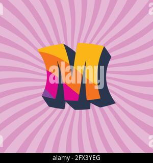 Anfangslogo mit Sunbrust-Vektorbild Stock Vektor