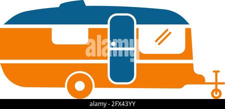 Einfache Caravan Mobile Icon Logo Design Vektor Vorlage Stock Vektor