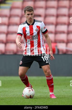 Sheffield, England, 24. Mai 2021. ZAK Brunt von Sheffield United während des Spiels der Professional Development League in der Bramall Lane, Sheffield. Bildnachweis sollte lauten: Simon Bellis/ Sportimage Stockfoto