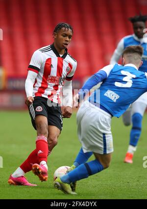 Sheffield, England, 24. Mai 2021. Antwoine Hackford aus Sheffield United beim Spiel der Professional Development League in der Bramall Lane, Sheffield. Bildnachweis sollte lauten: Simon Bellis/ Sportimage Stockfoto