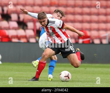 Sheffield, England, 24. Mai 2021. Harrison Neal von Sheffield United während des Spiels der Professional Development League in der Bramall Lane, Sheffield. Bildnachweis sollte lauten: Simon Bellis/ Sportimage Stockfoto