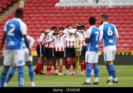 Sheffield, England, 24. Mai 2021. Während des Spiels der Professional Development League in der Bramall Lane, Sheffield, spielen Sie vor dem Spiel. Bildnachweis sollte lauten: Simon Bellis/ Sportimage Stockfoto