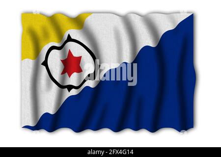 Bonaire, Sint Eustatius und Saba 3D Rendering Flagge der Welt zu studieren Stockfoto