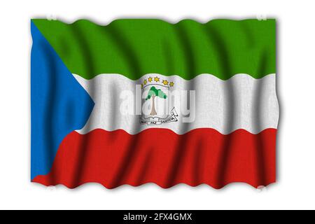 Äquatorialguinea 3D Rendering Flagge der Welt zu studieren Stockfoto