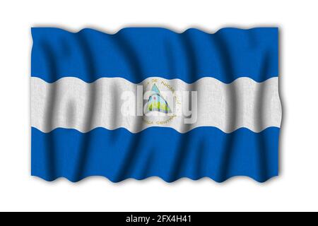 WWWWWWWWWWWWWWWWW 3D Rendering Flagge der Welt zu studieren Stockfoto