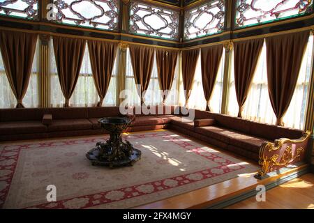 Türkei; Istanbul; Sultanahmet hat seinen Namen von der Sultanahmet Camil, der Blauen Moschee, und ist das Herz der Altstadt. Stockfoto