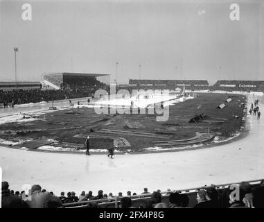 Europameisterschaften für Eisschnelllauf in Deventer, 22. Januar 1966, Eisschnelllauf-Meisterschaften, Niederlande, 20. Jahrhundert Presseagentur Foto, Nachrichten zu erinnern, Dokumentarfilm, historische Fotografie 1945-1990, visuelle Geschichten, Menschliche Geschichte des zwanzigsten Jahrhunderts, Momente in der Zeit festzuhalten Stockfoto