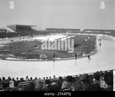 Europameisterschaften für Eisschnelllauf in Deventer, 22. Januar 1966, Eisschnelllauf-Meisterschaften, Niederlande, 20. Jahrhundert Presseagentur Foto, Nachrichten zu erinnern, Dokumentarfilm, historische Fotografie 1945-1990, visuelle Geschichten, Menschliche Geschichte des zwanzigsten Jahrhunderts, Momente in der Zeit festzuhalten Stockfoto