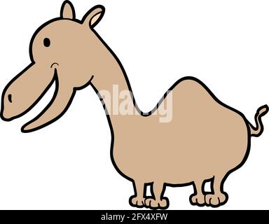 Lächeln Sie Kamel Stock Vektor
