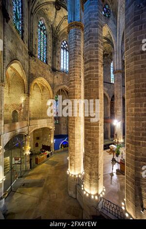 Barcelona. Katalonien. Spanien. Die Kirche Santa Maria del Mar (Heilige Maria vom Meer) Stockfoto