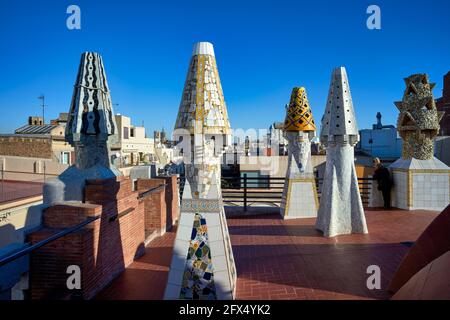 Barcelona. Katalonien. Spanien. Palau Güell von Gaudi Stockfoto