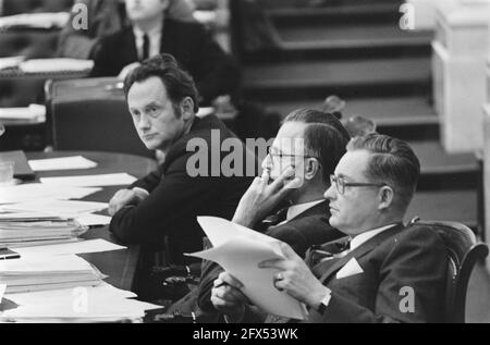 Diskussion Gesellschaftsvertrag im Unterhaus, Boersma und Nelissen, 31. Oktober 1972, Politik, Niederlande, Presseagentur des 20. Jahrhunderts, Foto, Nachrichten zum erinnern, Dokumentarfilm, historische Fotografie 1945-1990, visuelle Geschichten, Menschliche Geschichte des zwanzigsten Jahrhunderts, Momente in der Zeit festzuhalten Stockfoto