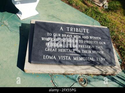 Fullerton, Kalifornien, USA 24. Mai 2021 EIN allgemeiner Blick auf die Atmosphäre des Loma Vista Memorial Park am 24. Mai 2021 in Fullerton, Kalifornien, USA. Foto von Barry King/Alamy Stockfoto Stockfoto