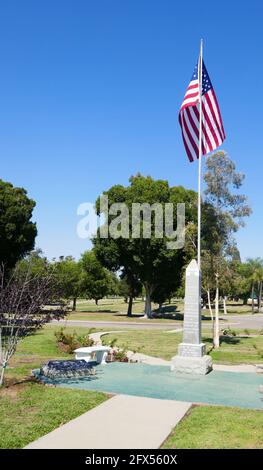 Fullerton, Kalifornien, USA 24. Mai 2021 EIN allgemeiner Blick auf die Atmosphäre des Loma Vista Memorial Park am 24. Mai 2021 in Fullerton, Kalifornien, USA. Foto von Barry King/Alamy Stockfoto Stockfoto