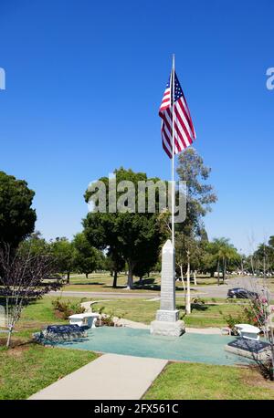 Fullerton, Kalifornien, USA 24. Mai 2021 EIN allgemeiner Blick auf die Atmosphäre des Loma Vista Memorial Park am 24. Mai 2021 in Fullerton, Kalifornien, USA. Foto von Barry King/Alamy Stockfoto Stockfoto