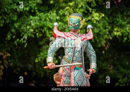 Giant ist Charakter im Drama Ramayana. Die höchste darstellende Kunst Thailands. Stockfoto