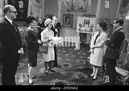 Schenkungstag drei im Palace Soestdijk, Verein Klassenkameraden Rotterdam Schulverein, 3. Januar 1967, Niederlande, 20. Jahrhundert Presseagentur Foto, Nachrichten zu erinnern, Dokumentarfilm, historische Fotografie 1945-1990, visuelle Geschichten, Menschliche Geschichte des zwanzigsten Jahrhunderts, Momente in der Zeit festzuhalten Stockfoto