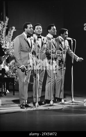 Grand Gala du Disque . The Four Tops, 8. März 1968, Singers, the Netherlands, 20. Jahrhundert Presseagentur Foto, Nachrichten zu erinnern, Dokumentarfilm, historische Fotografie 1945-1990, visuelle Geschichten, Menschliche Geschichte des zwanzigsten Jahrhunderts, Momente in der Zeit festzuhalten Stockfoto