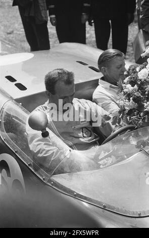 Grand Prix in Zandvoort. Jim Clark, 23. Juni 1963, Niederlande, Foto der Presseagentur des 20. Jahrhunderts, zu erinnerende Nachrichten, Dokumentarfilm, historische Fotografie 1945-1990, visuelle Geschichten, Menschliche Geschichte des zwanzigsten Jahrhunderts, Momente in der Zeit festzuhalten Stockfoto