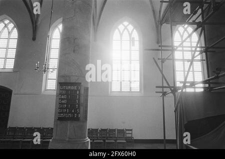 Grote of St. Vituskerk in Naarden restauriert; verschiedene Fragmente, 23. November 1978, Kirchen, Niederlande, 20. Jahrhundert Presseagentur Foto, Nachrichten zu erinnern, Dokumentarfilm, historische Fotografie 1945-1990, visuelle Geschichten, Menschliche Geschichte des zwanzigsten Jahrhunderts, Momente in der Zeit festzuhalten Stockfoto