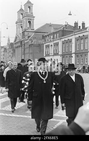 Gedenken an den Streik am 1941. Februar, 25. Februar 1967, gedenkfeiern, Niederlande, 20. Jahrhundert Presseagentur Foto, Nachrichten zu erinnern, Dokumentarfilm, historische Fotografie 1945-1990, visuelle Geschichten, Menschliche Geschichte des zwanzigsten Jahrhunderts, Momente in der Zeit festzuhalten Stockfoto