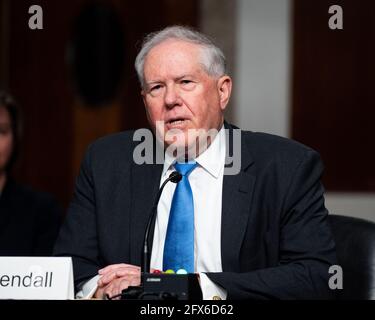 Washington, Usa. Mai 2021. Frank Kendall III, Nominierter zum Sekretär der Luftwaffe, spricht bei einer Anhörung des Ausschusses für bewaffnete Dienste des Senats. Kredit: SOPA Images Limited/Alamy Live Nachrichten Stockfoto